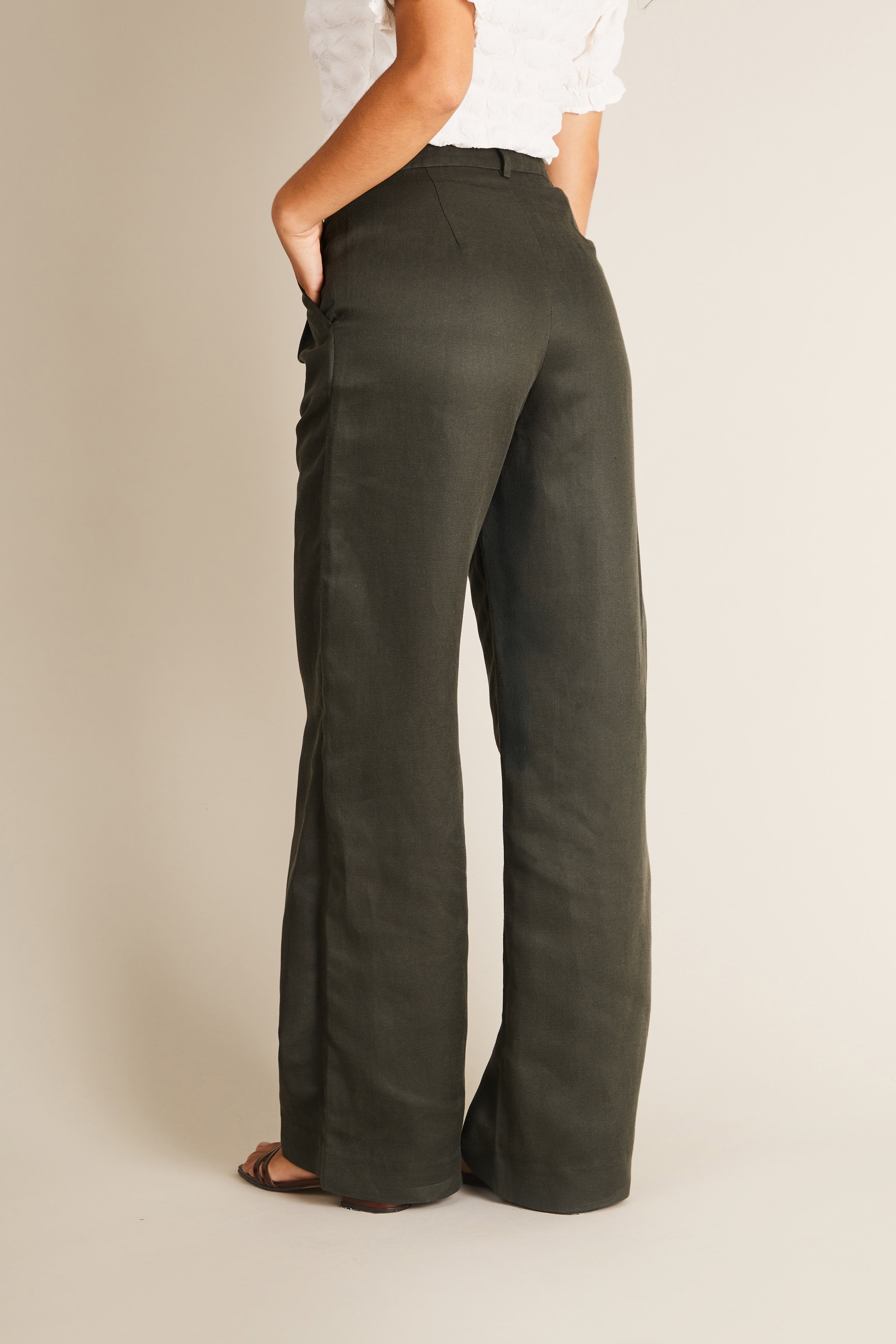 le-pantalon-fm-lpwpl-1-pantalon-femme-vert-pinces-large image 8