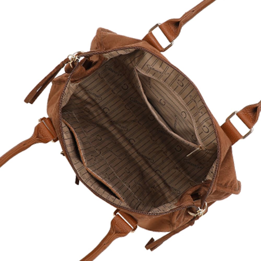 double-tree-sac-main-sac-bowling-femme-marron-a4-souple image 6