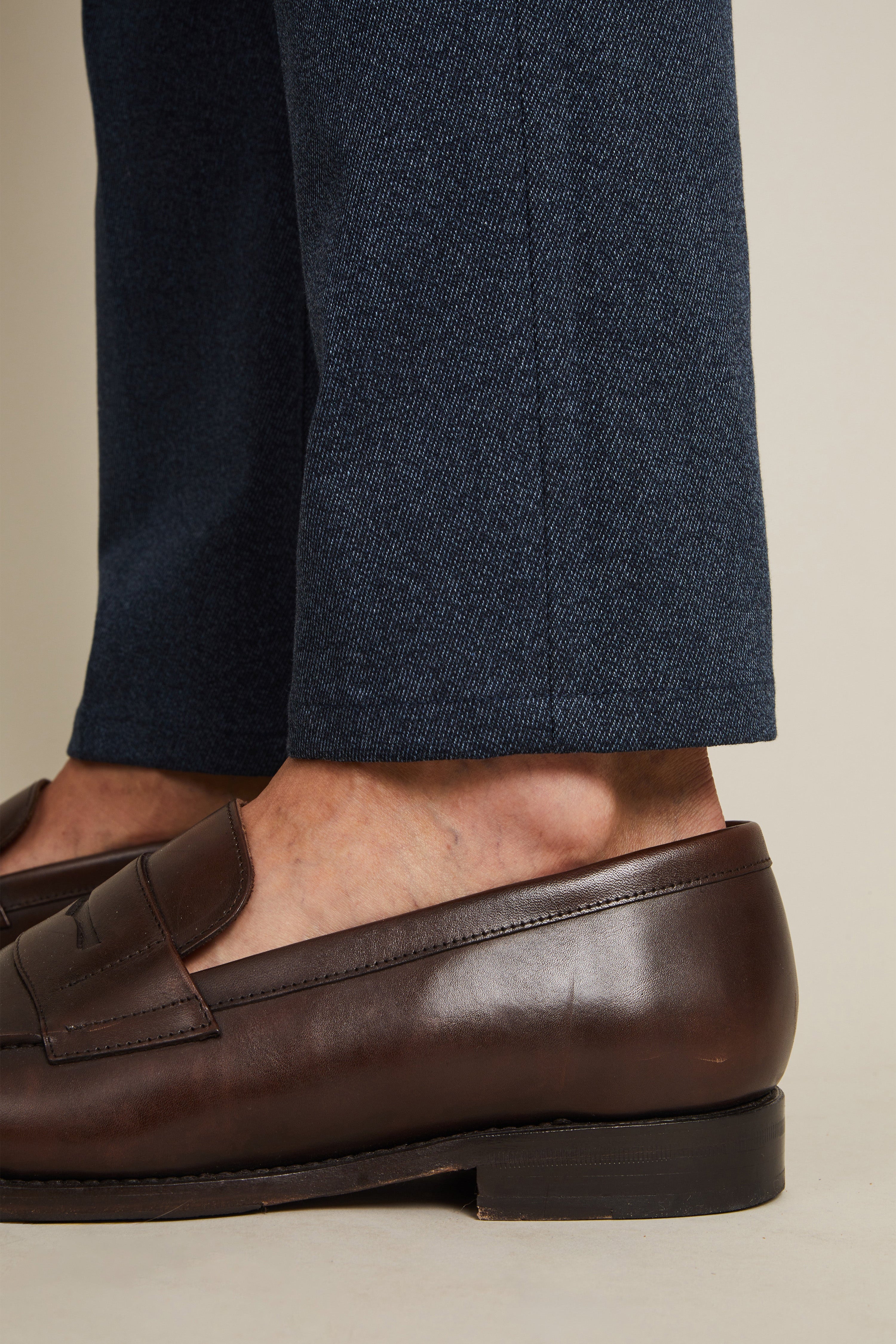 le-pantalon-double-pinces-pantalon-flanelle-bleu-whipcord-taille-42 image 8