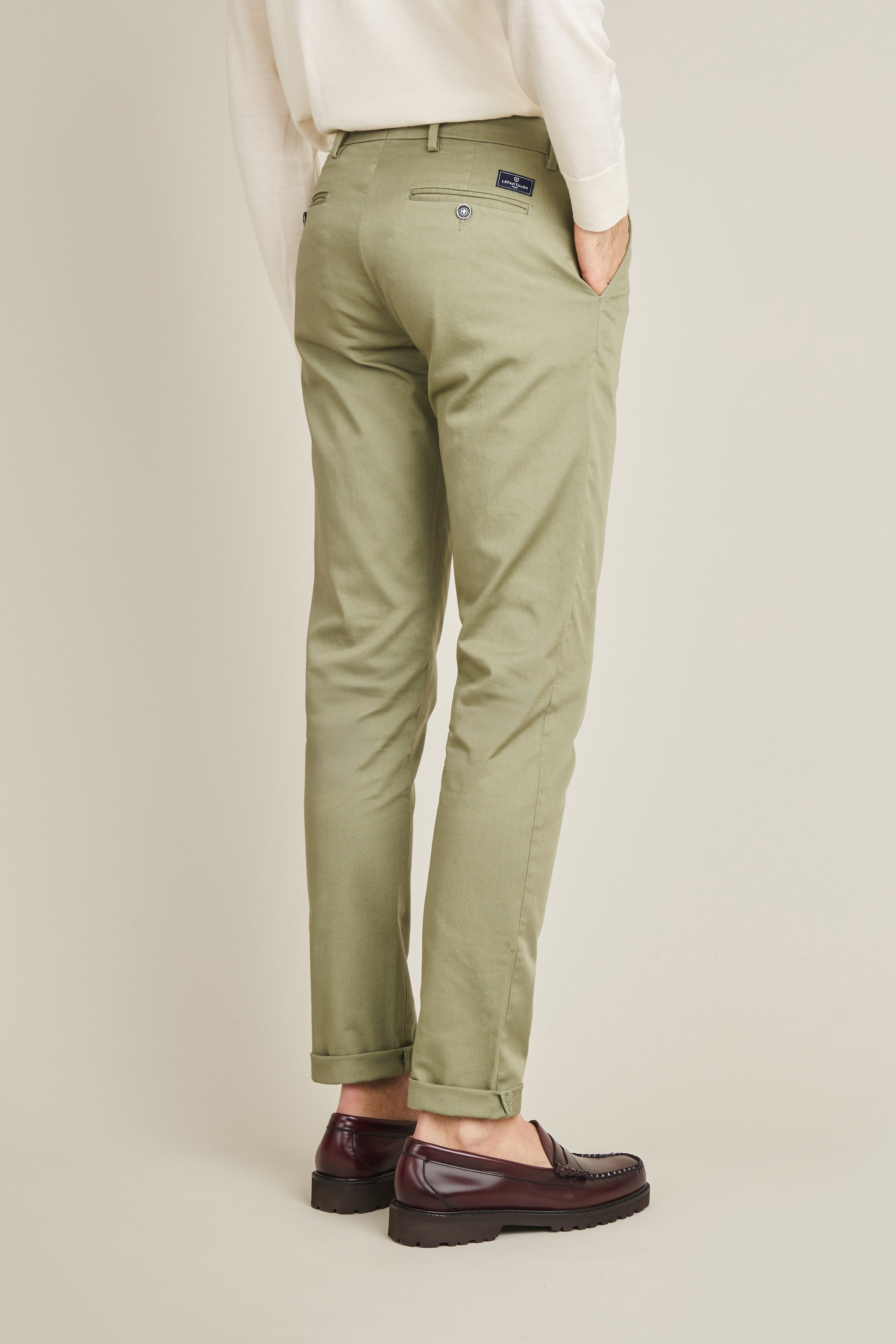 le-pantalon-chinos-homme-fm-lpc-25-chino-olive-semi-slim image 5