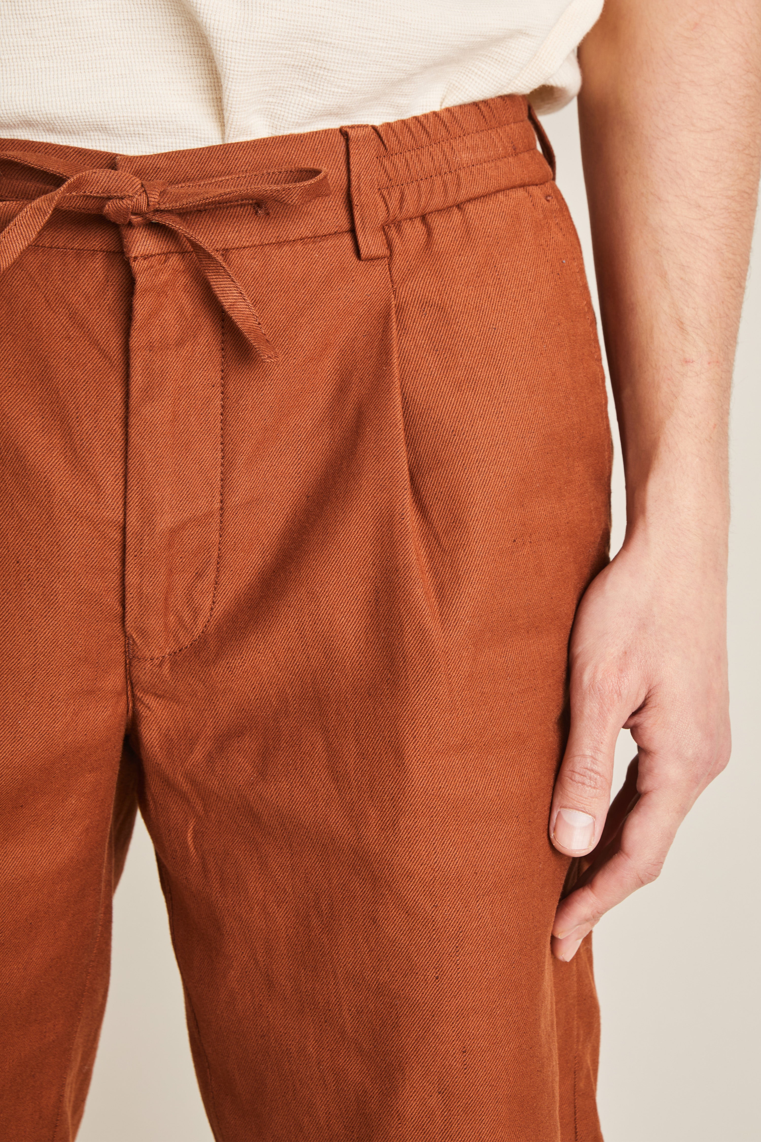 le-pantalon-bermudas-homme-coton-lin-terracotta-bermuda-taille-42 image 6