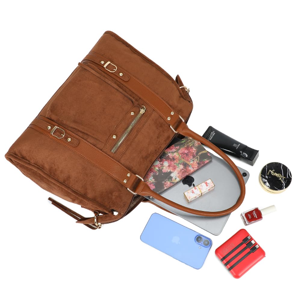 double-tree-sac-main-sac-bowling-femme-marron-a4-souple image 5