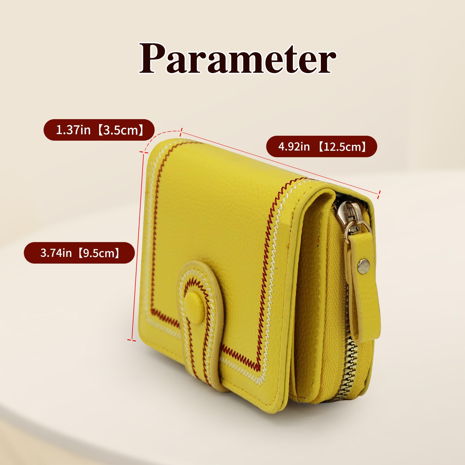 adistylinno-women-s-wallet-portefeuille-femme-jaune-cuir-zip image 4