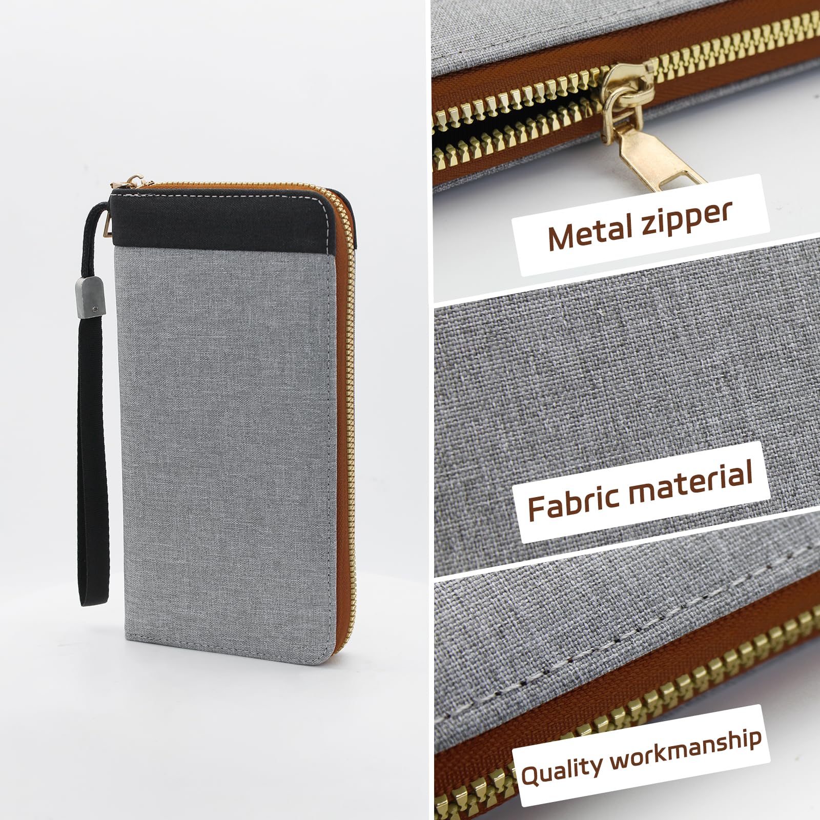 adistylinno-men-s-wallet-portefeuille-homme-gris-toile-zip image 3