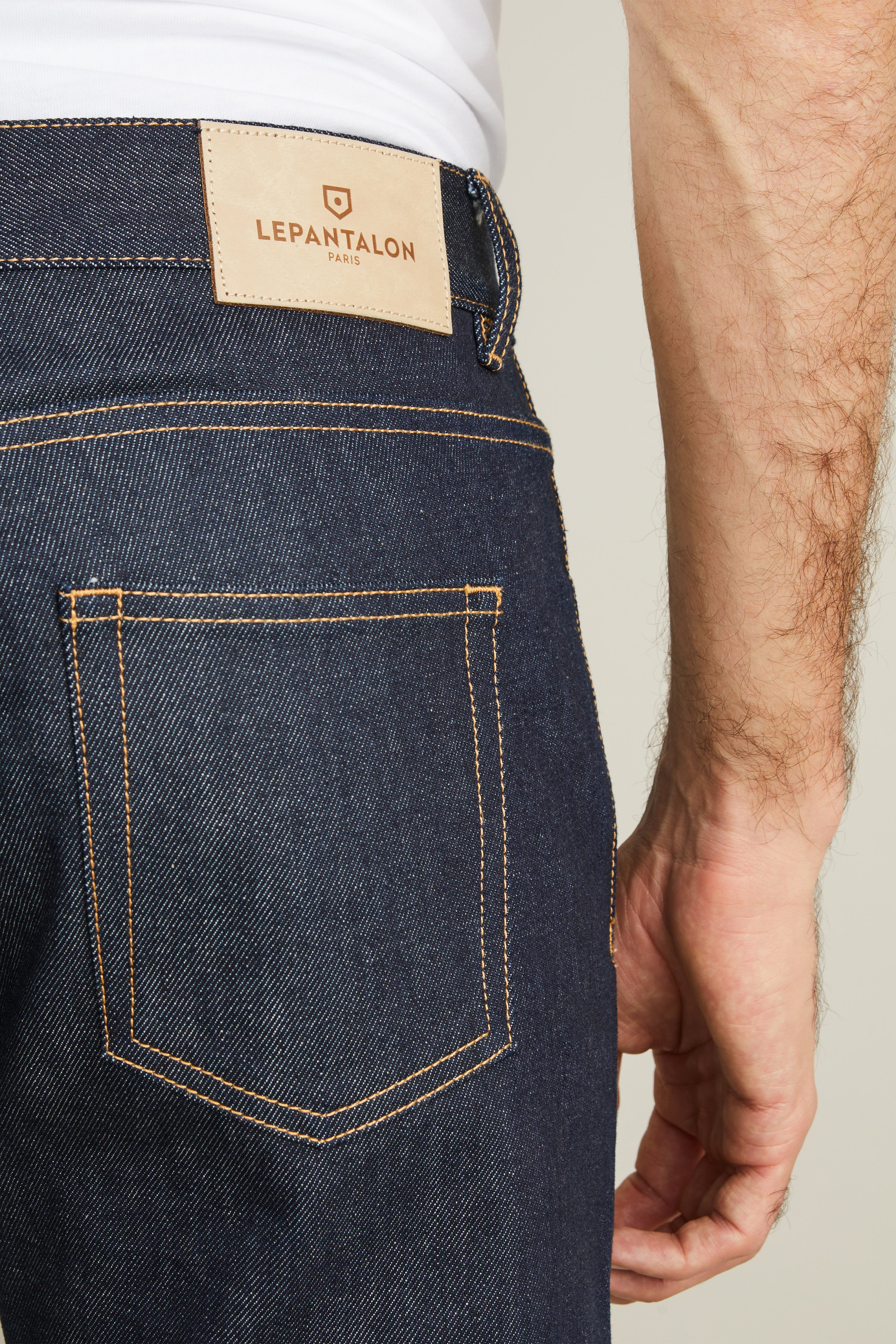 le-pantalon-jeans-homme-selvedge-bleu-coton-bio-semi-slim image 7