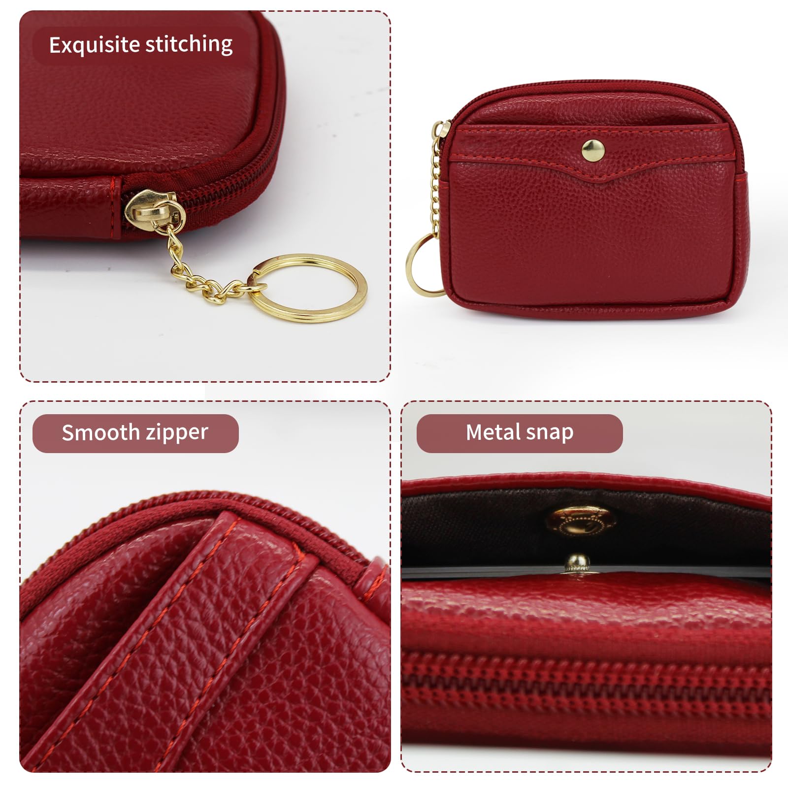 adistylinno-change-purse-porte-monnaie-rouge-zip-synth-tique image 3