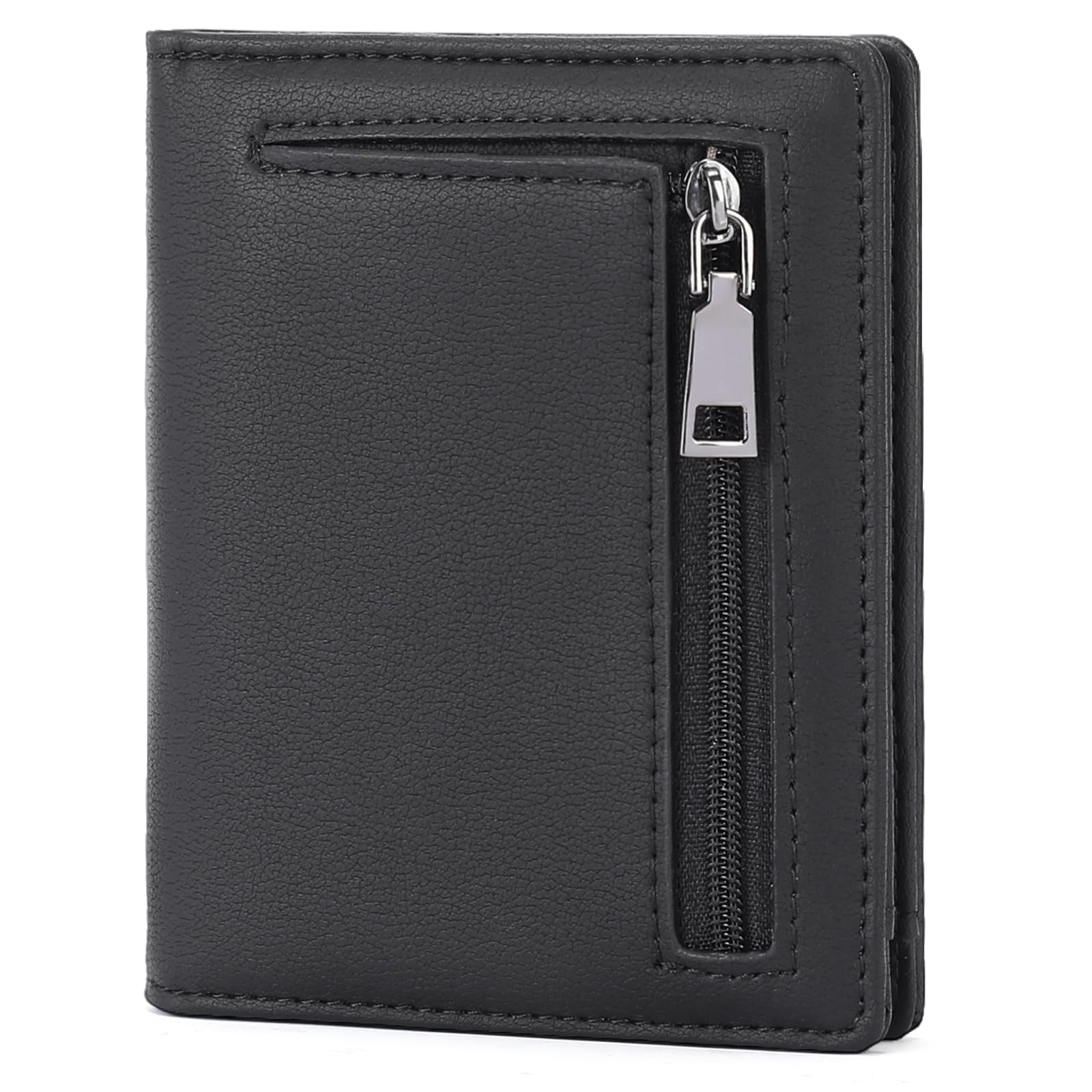 gaekeao-card-holder-wallet-porte-carte-homme-noir-rfid-zip image 1