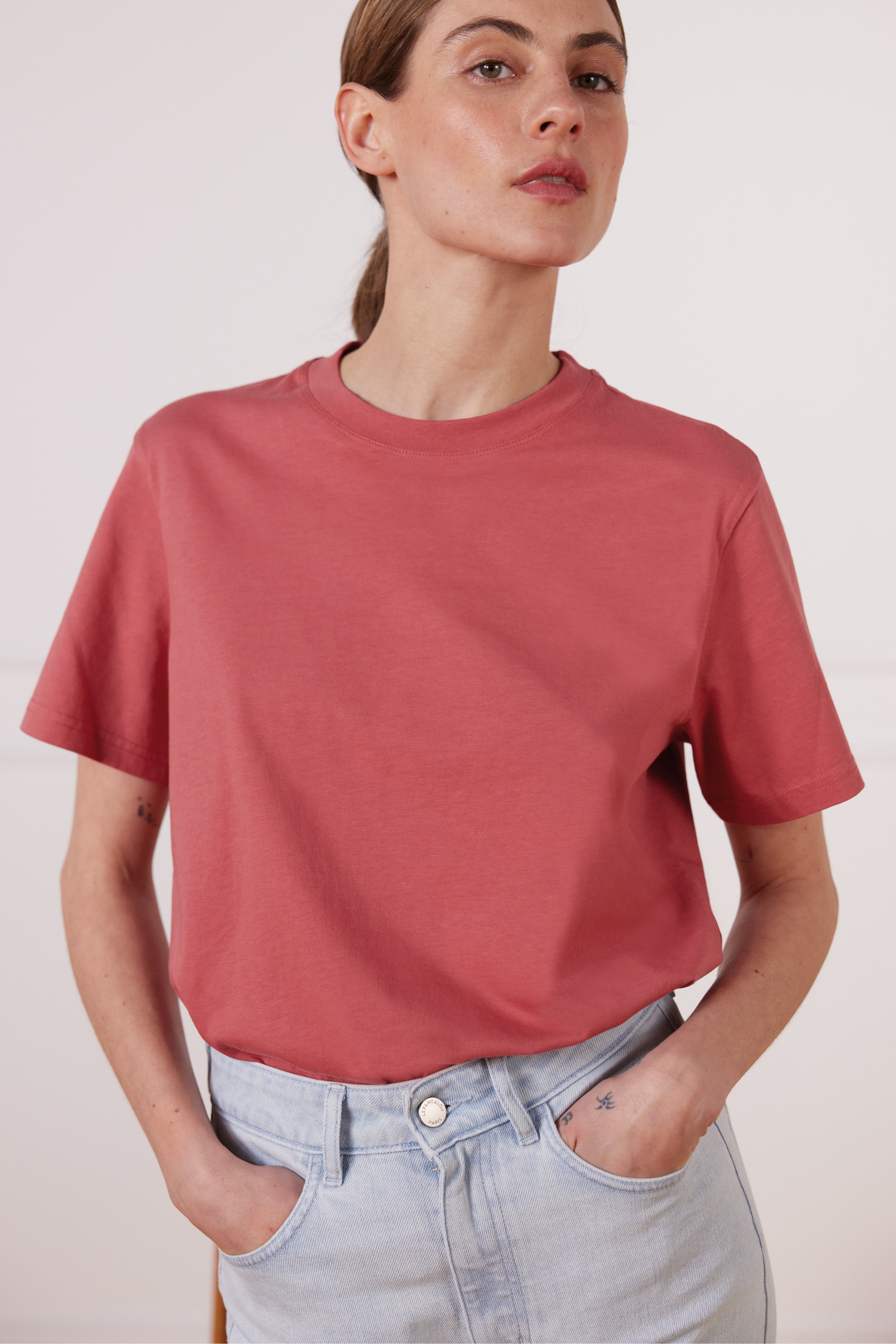 le-pantalon-t-shirts-homme-fm-lpts-10-tee-shirt-saumon-coton-bio image 4