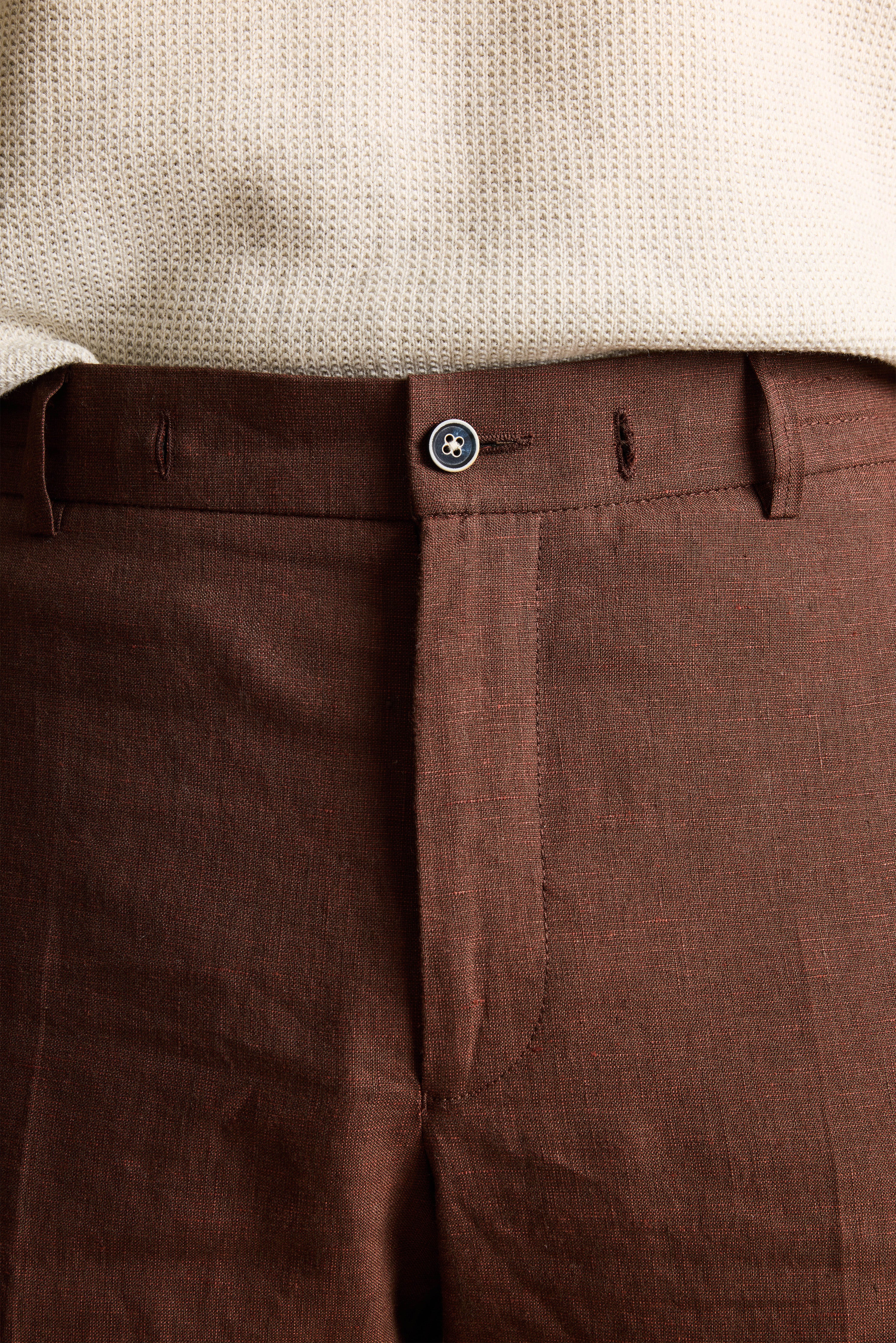 le-pantalon-chinos-homme-pantalon-lin-b-ne-coupe-carotte image 7
