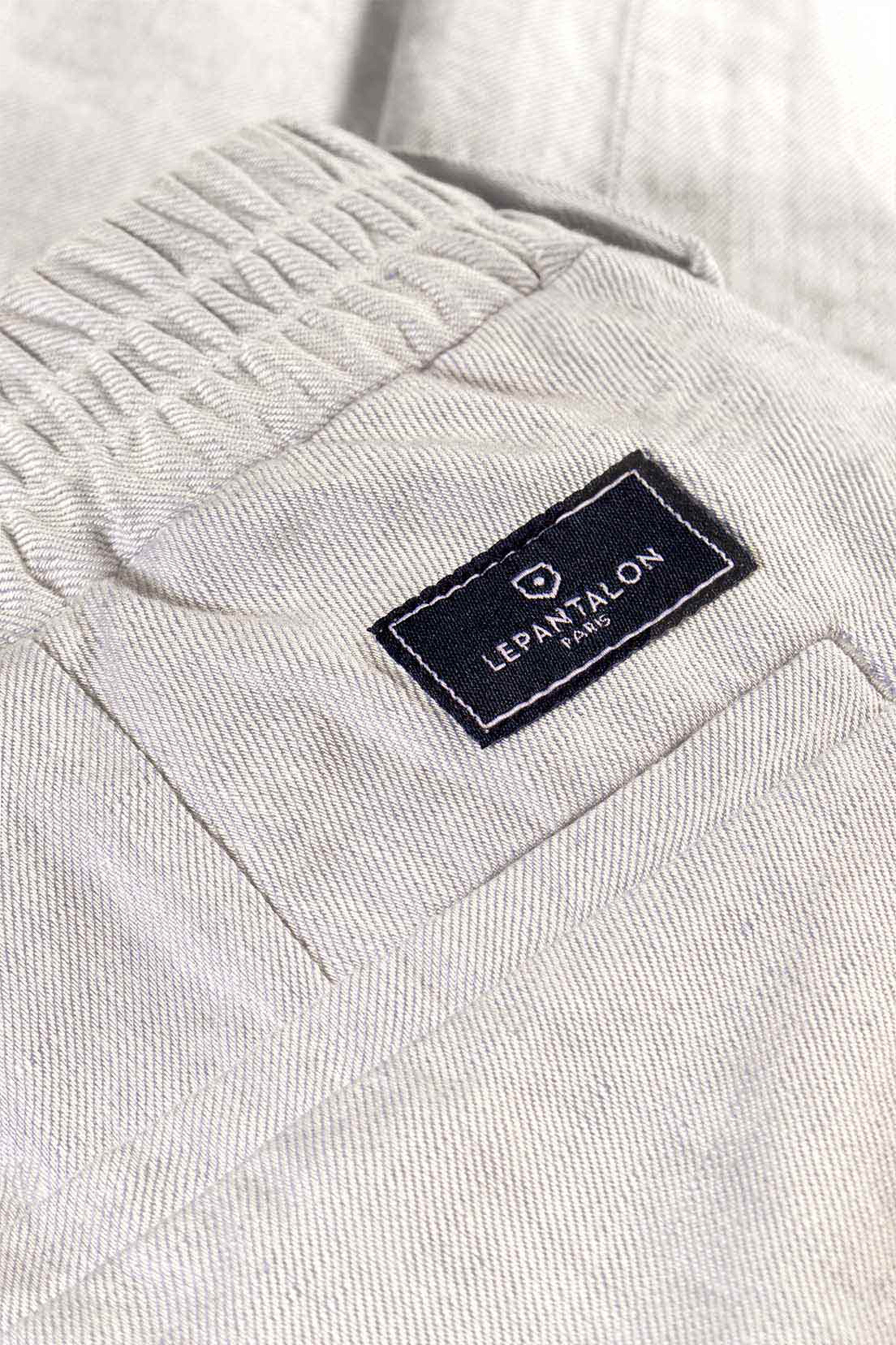le-pantalon-pinces-pantalon-homme-gris-clair-lin-lyocell-taille-42 image 7