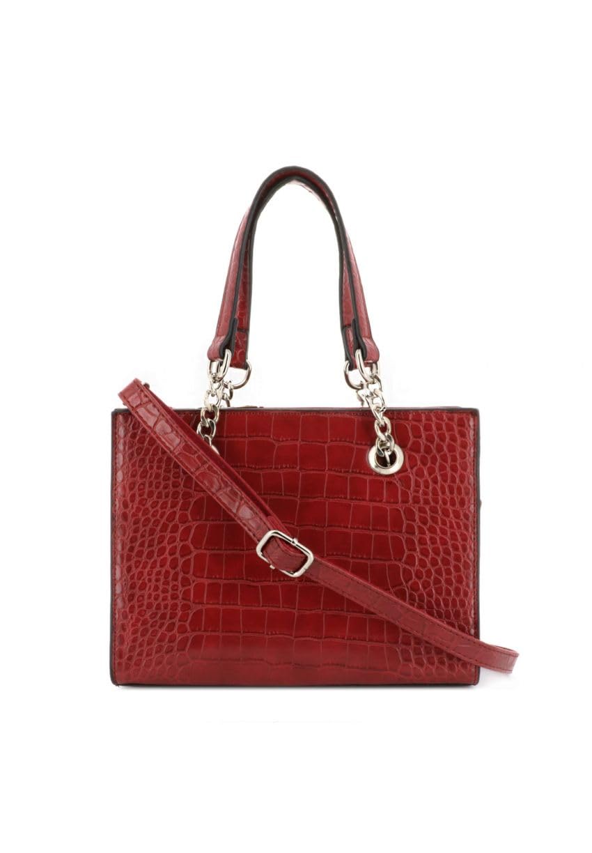 flora-co-sacs-main-bandouli-re-cha-ne-croco-rouge-sac-effet image 1