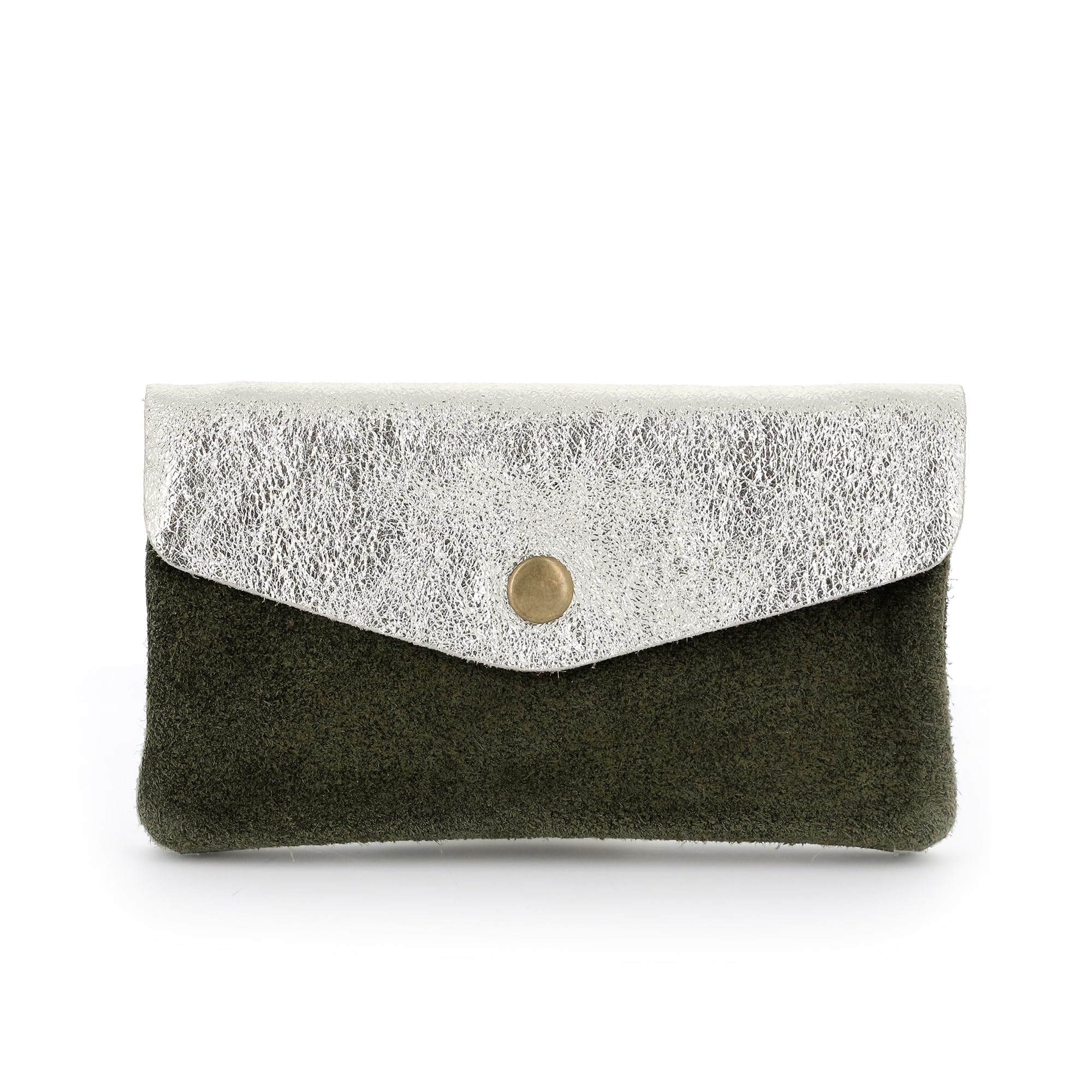 double-tree-porte-monnaie-cuir-portefeuille-femme-kaki image 1