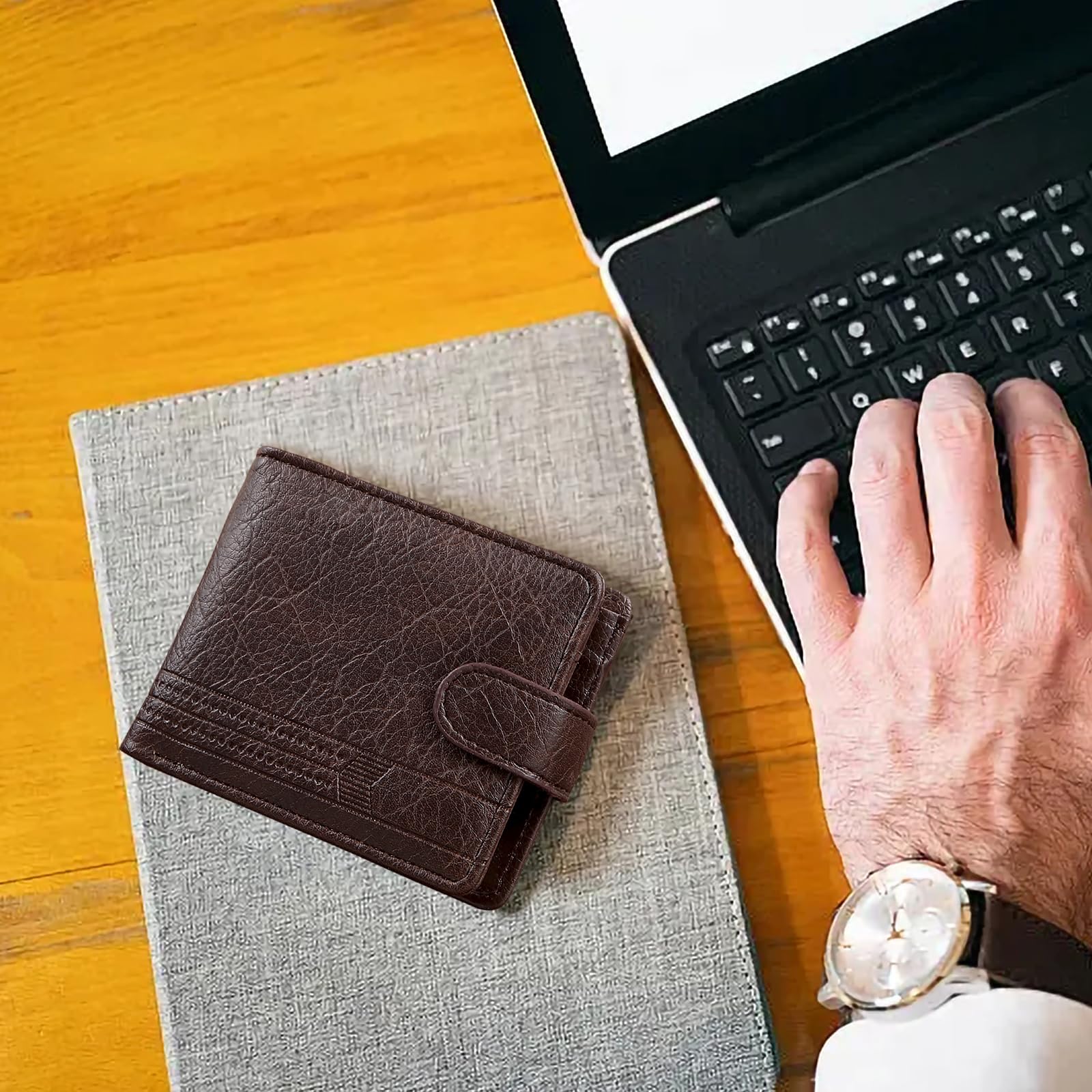 adistylinno-men-s-wallet-portefeuille-homme-marron-cuir-pu image 6