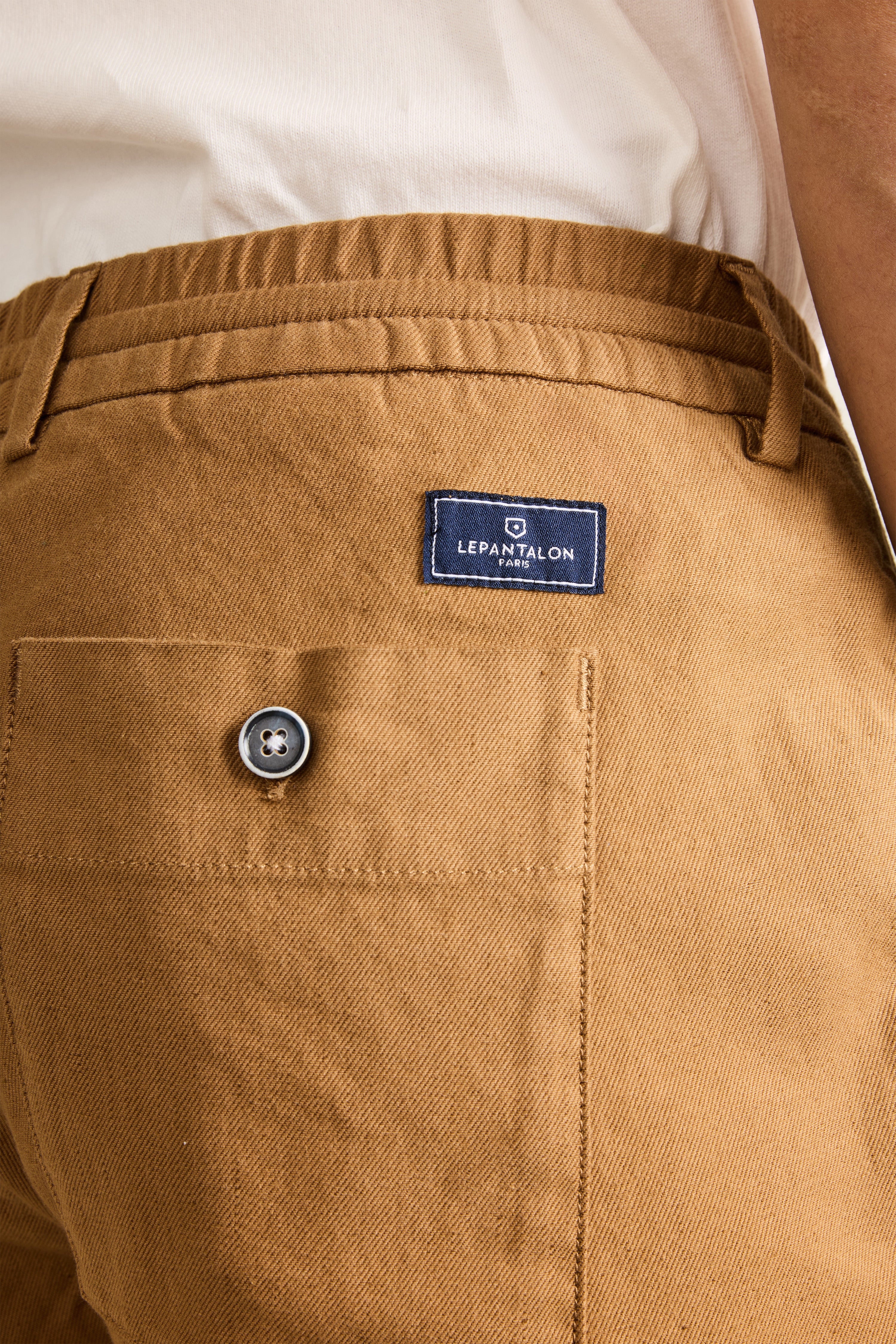 le-pantalon-bermudas-fm-lpbcl-5-short-caramel-lin-coton image 7