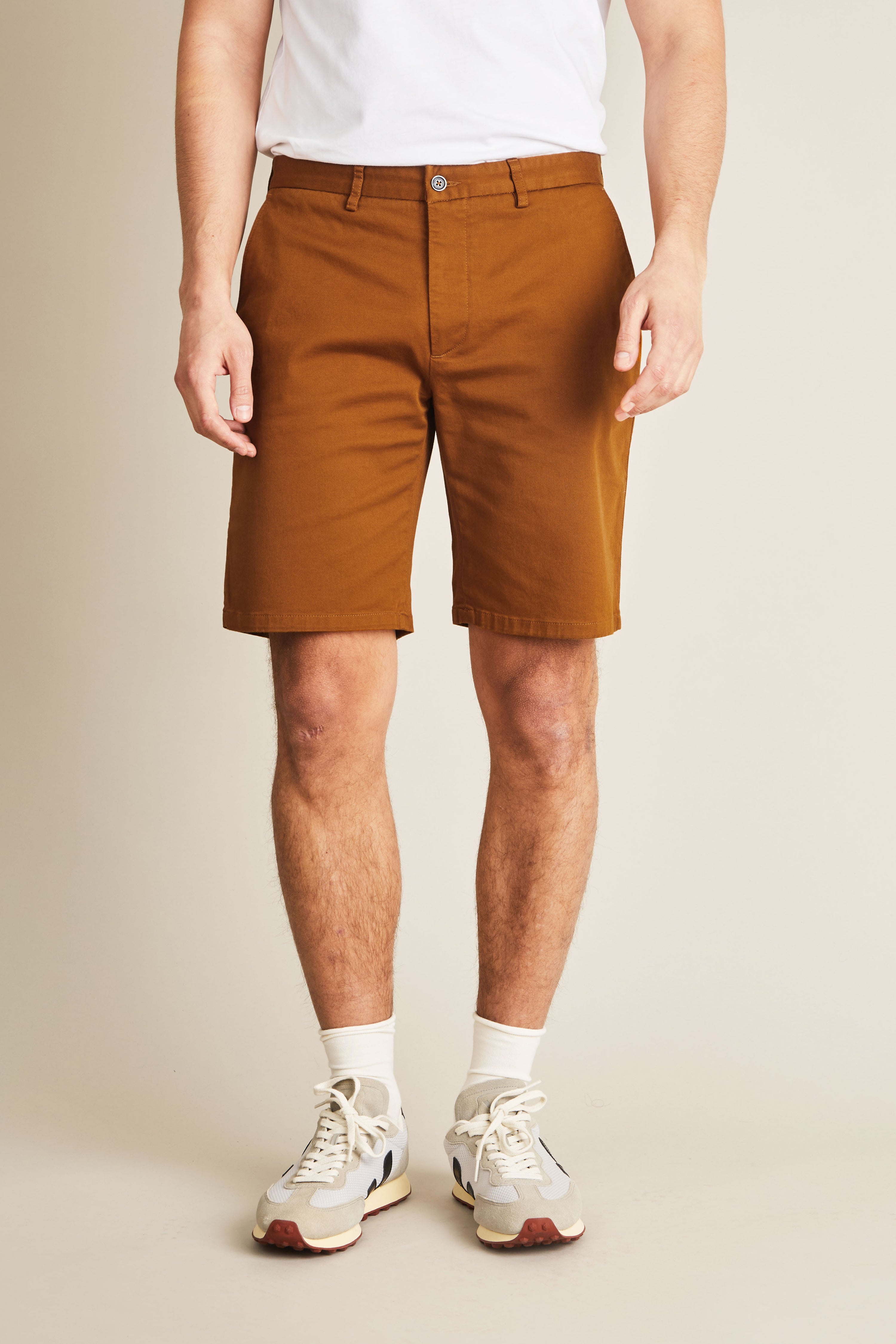 le-pantalon-bermudas-homme-bermuda-camel-coton-semi-slim image 1