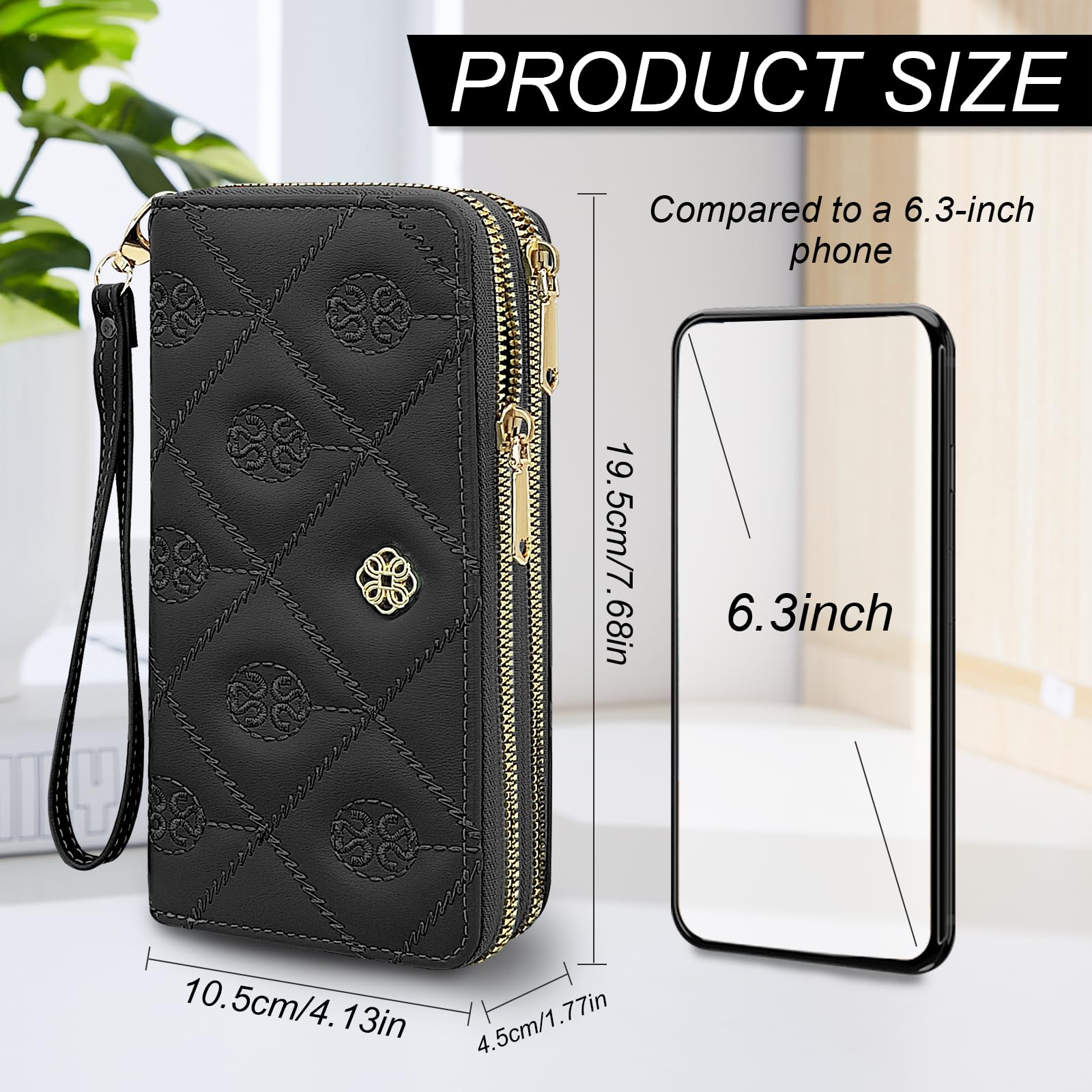 adistylinno-women-s-wallet-portefeuille-long-noir-double-zip image 3