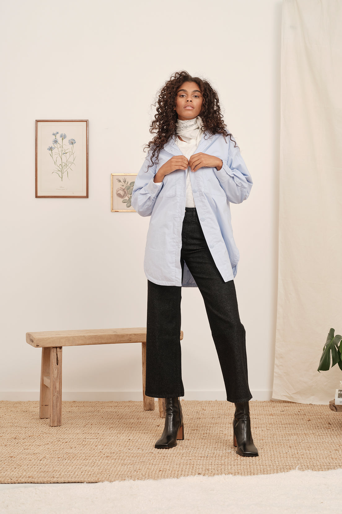 le-pantalon-flare-jean-vintage-noir-coton-femme-7-8 image 3