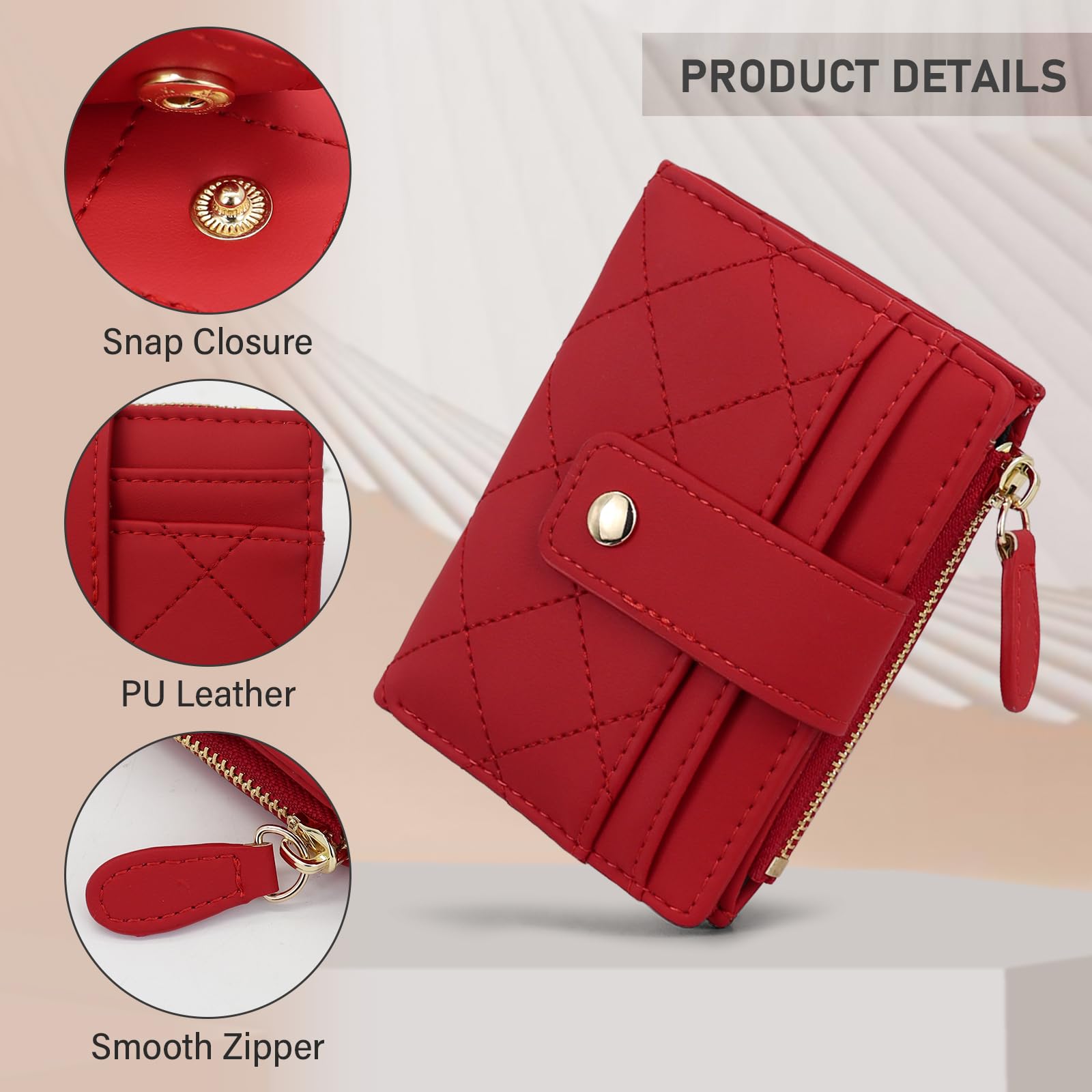 adistylinno-women-s-wallet-portefeuille-femme-rouge-losange image 3