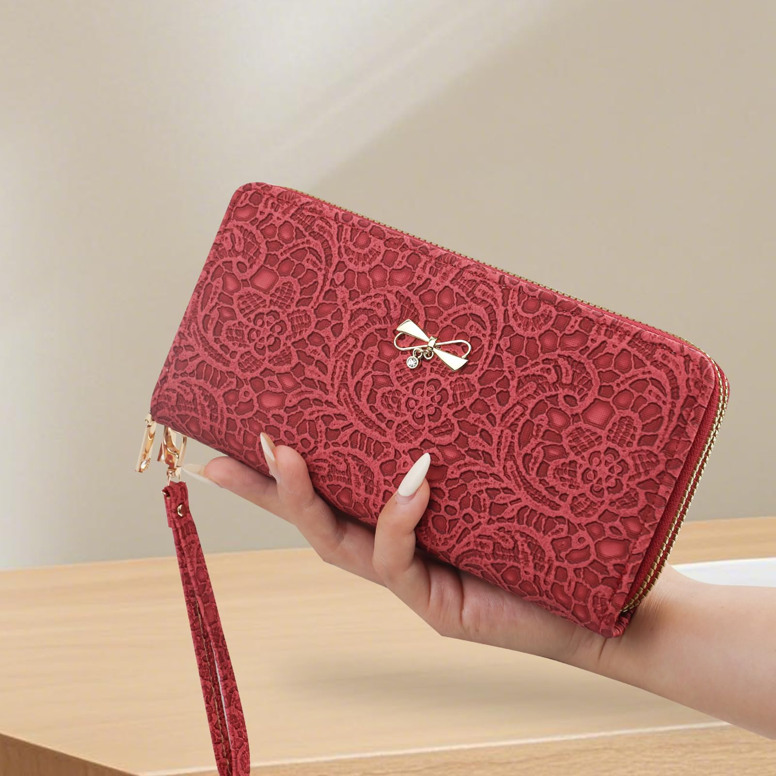 adistylinno-women-s-wallet-portefeuille-rouge-floral-20-cm image 6