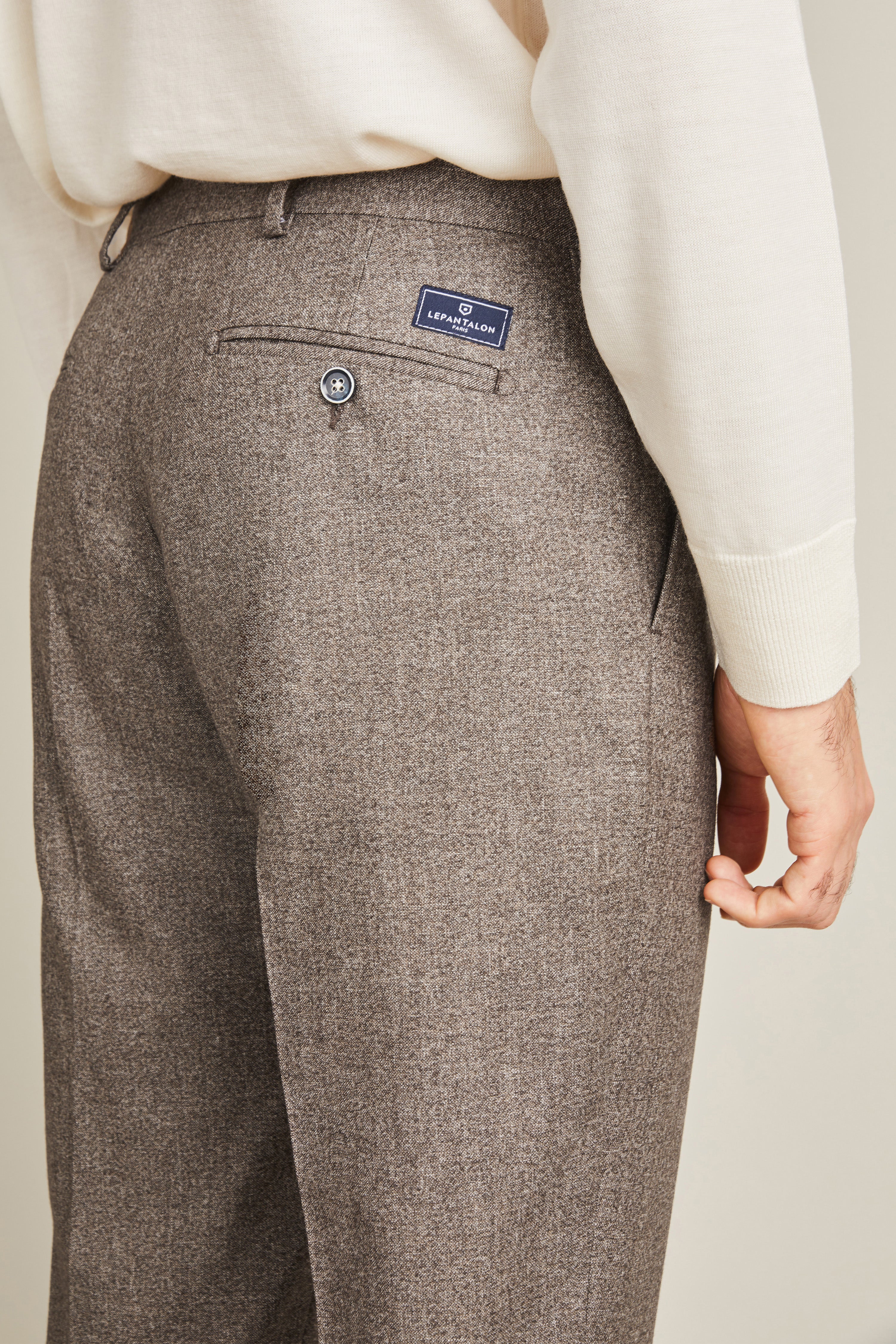 le-pantalon-flanelle-homme-fm-lpfp-2-marron-carotte image 3
