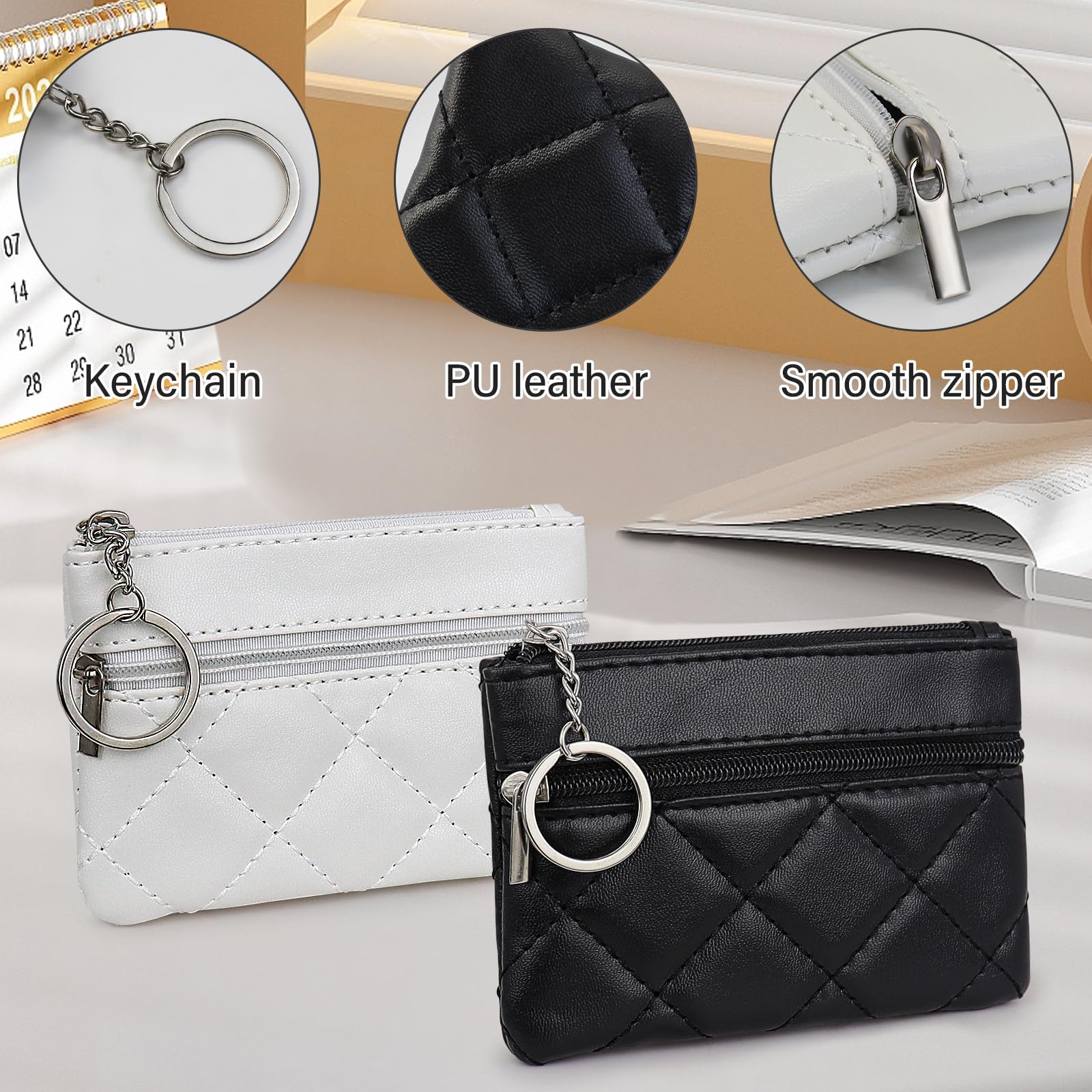 adistylinno-change-purse-porte-monnaie-blanc-losange image 2