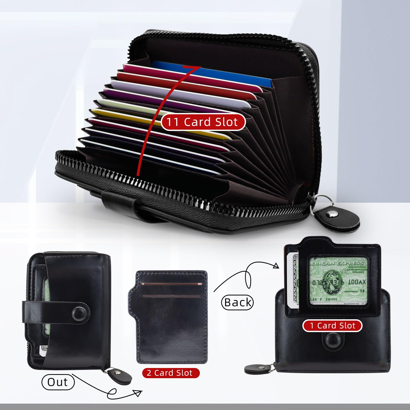 adistylinno-men-s-wallet-porte-cartes-zip-9-cartes-homme image 3