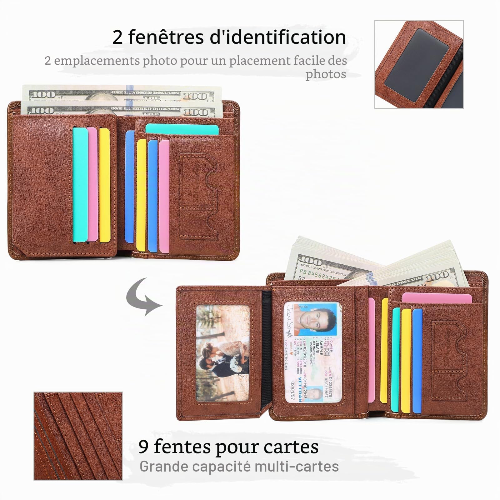 gaekeao-card-holder-wallet-portefeuille-homme-cuir-bleu-marine-rfid image 2