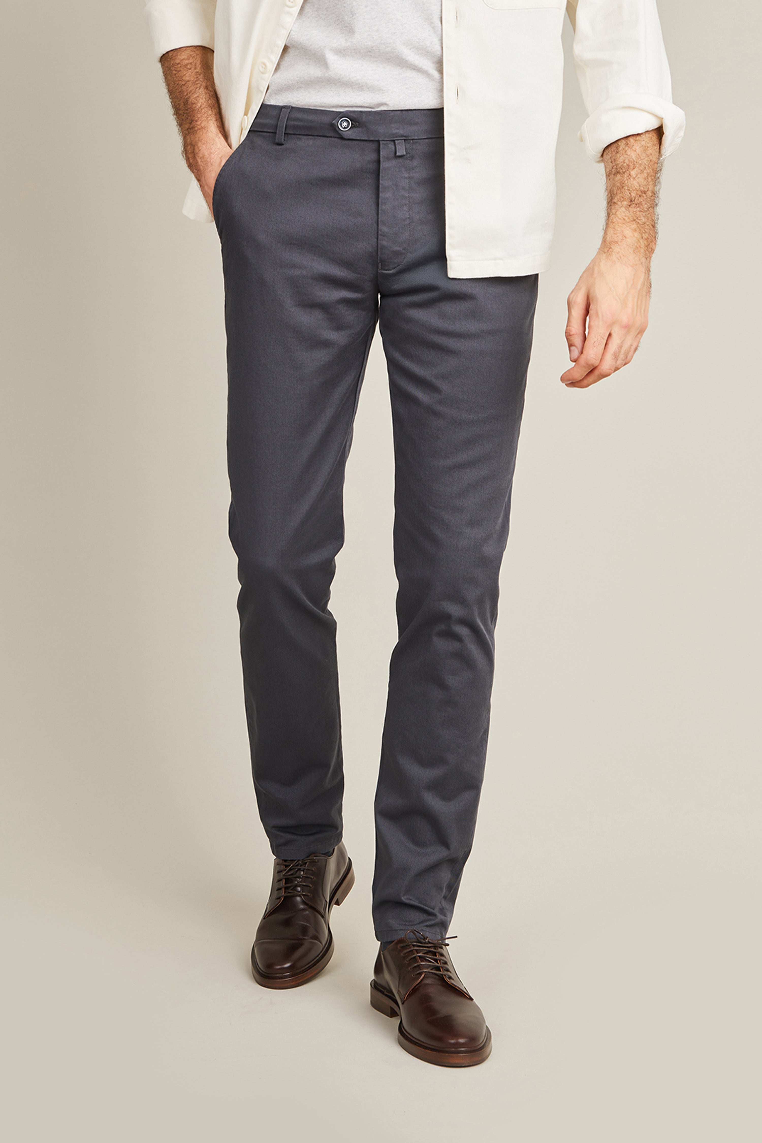 le-pantalon-chinos-homme-chino-gris-anthracite-coton image 1