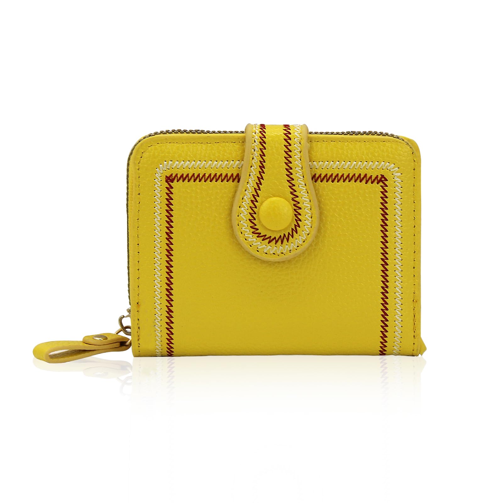 adistylinno-women-s-wallet-portefeuille-femme-jaune-cuir-zip image 1