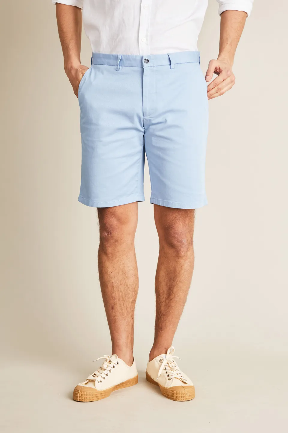le-pantalon-bermudas-homme-bermuda-bleu-pastel-coton image 1