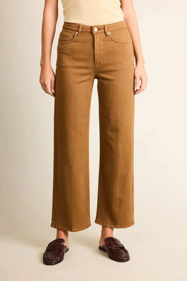 le-pantalon-jean-flare-caramel-jean-femme-coton-recycl image 1