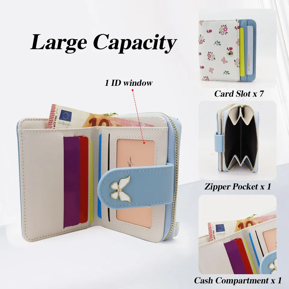 adistylinno-women-s-wallet-portefeuille-femme-bleu-papillon image 1