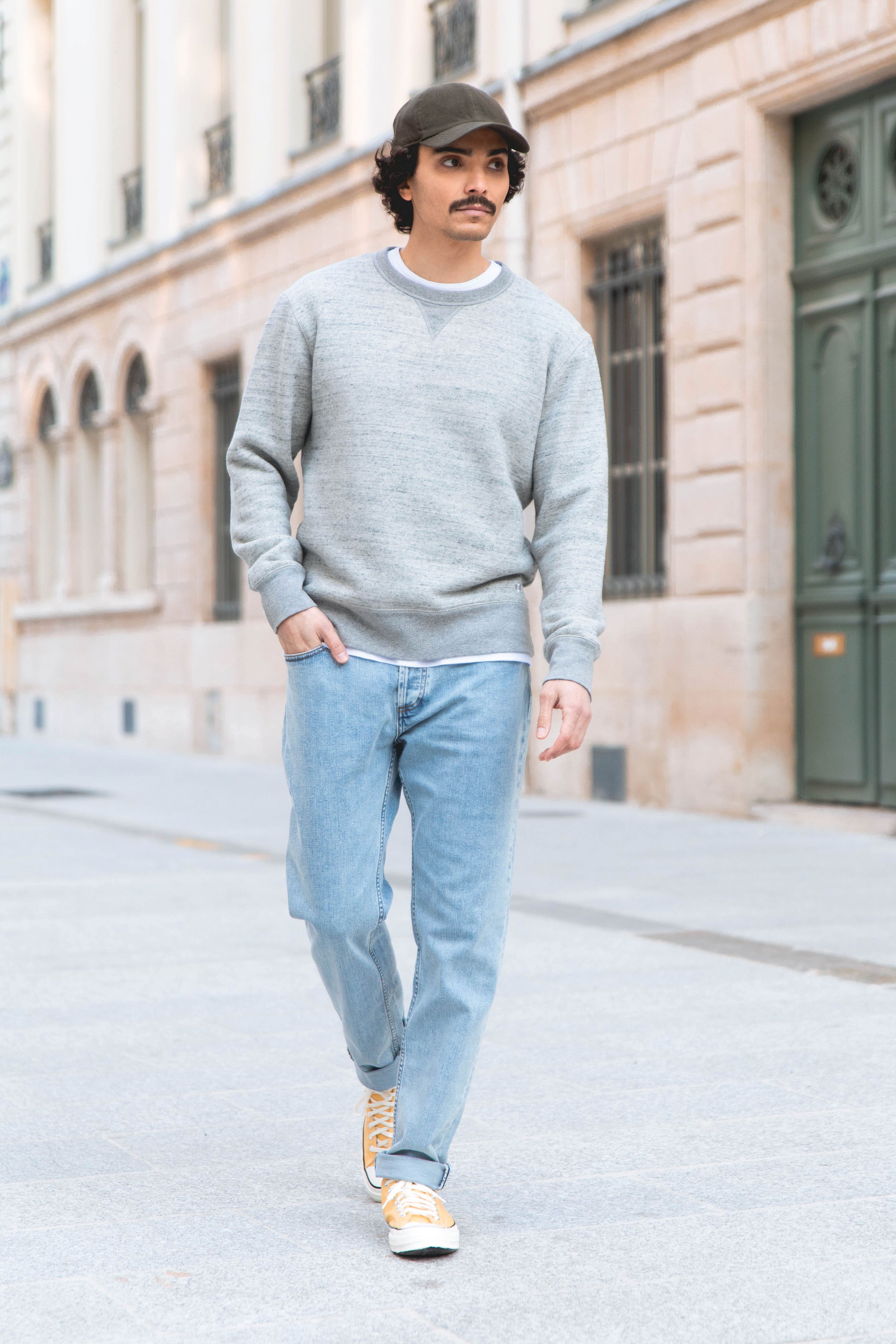 le-pantalon-sweat-fm-lpsw-6-pull-sweat-gris-chin-coton image 6