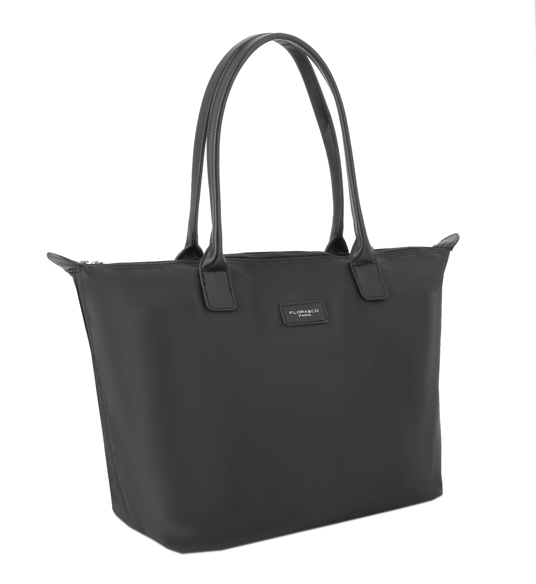flora-co-cabas-tote-bag-nylon-noir-format-a4-l-ger image 3
