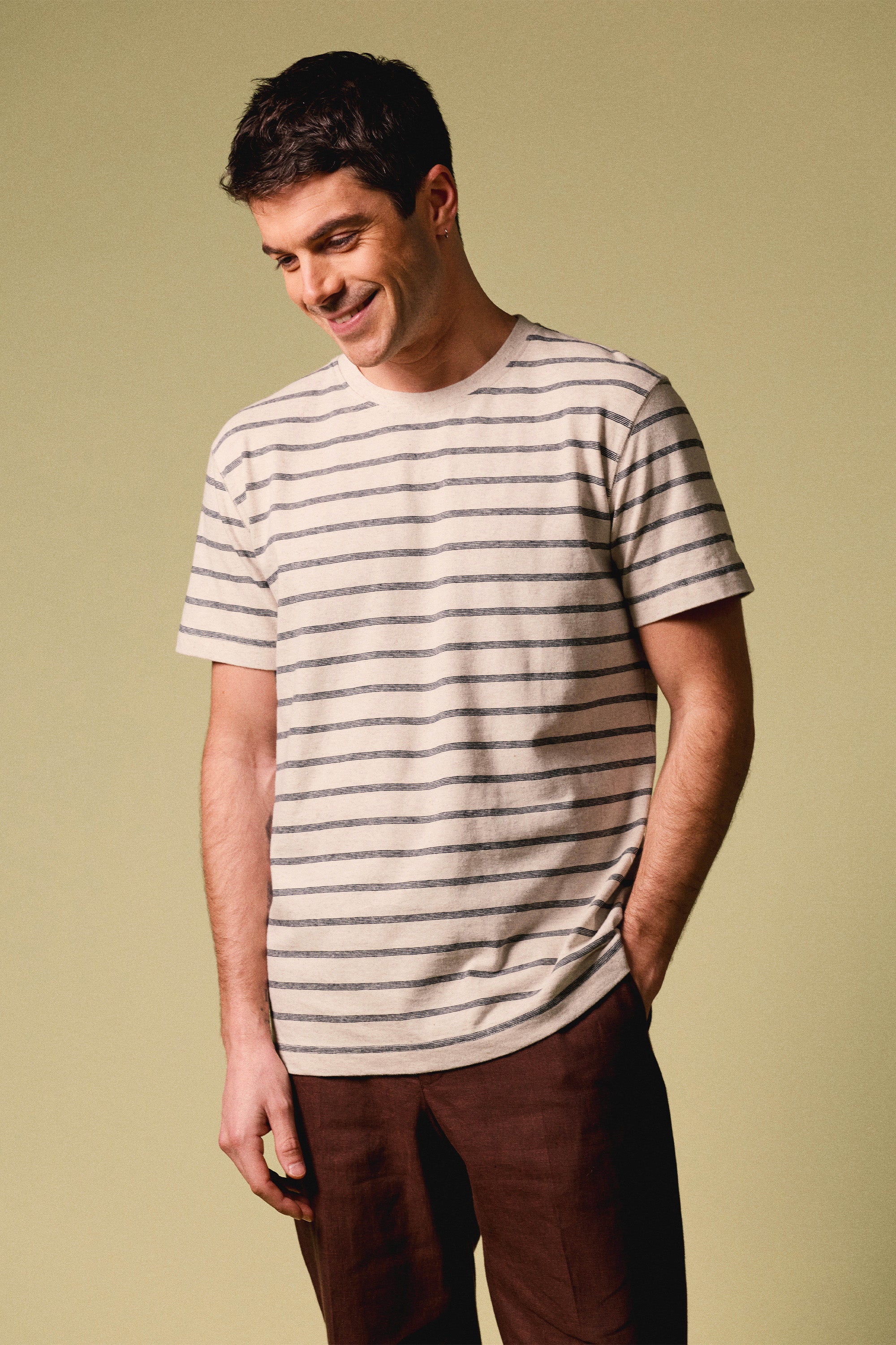 le-pantalon-t-shirts-homme-marini-re-t-shirt-bleu-marine-coton-lin image 5