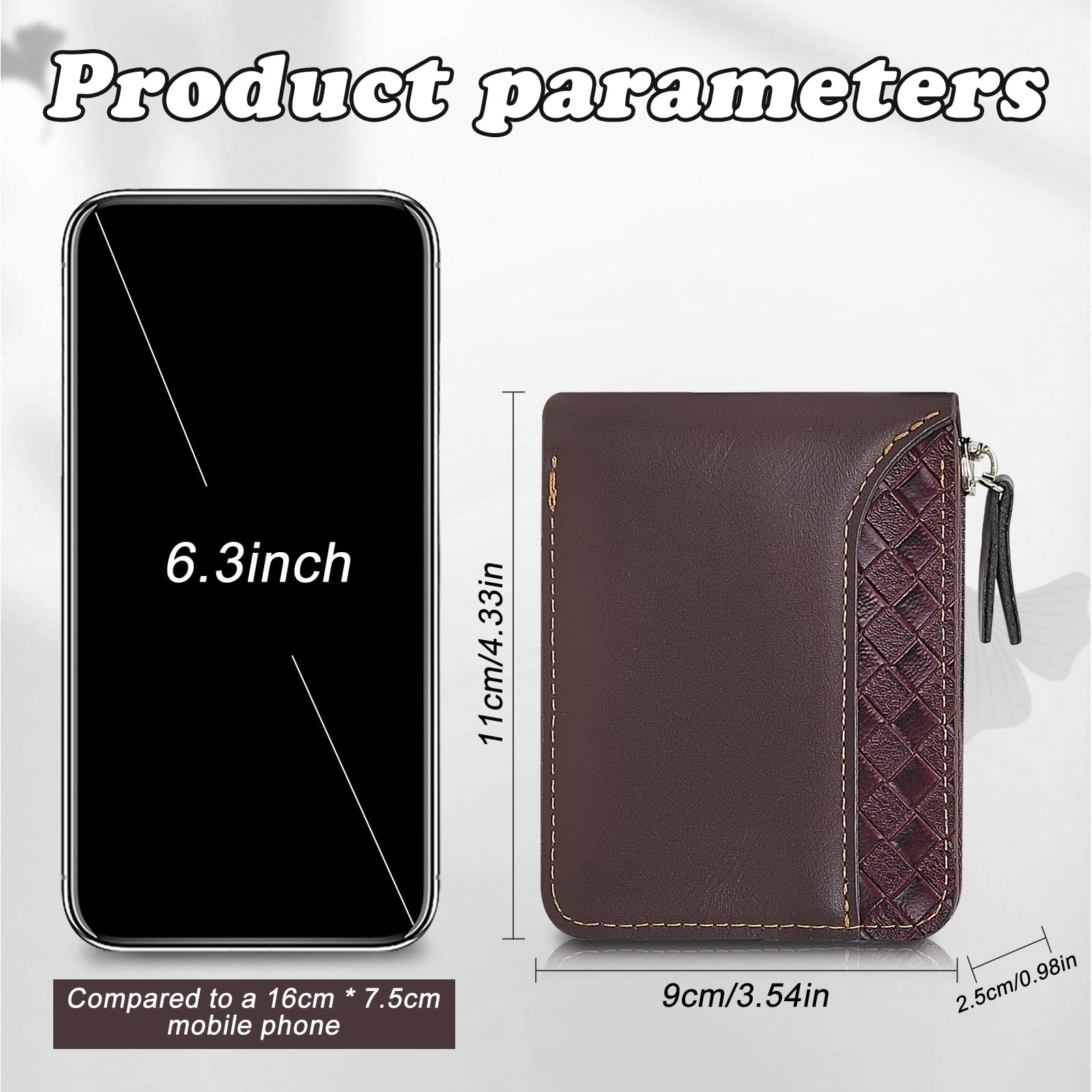 adistylinno-men-s-wallet-portefeuille-homme-marron-zip-losange image 4