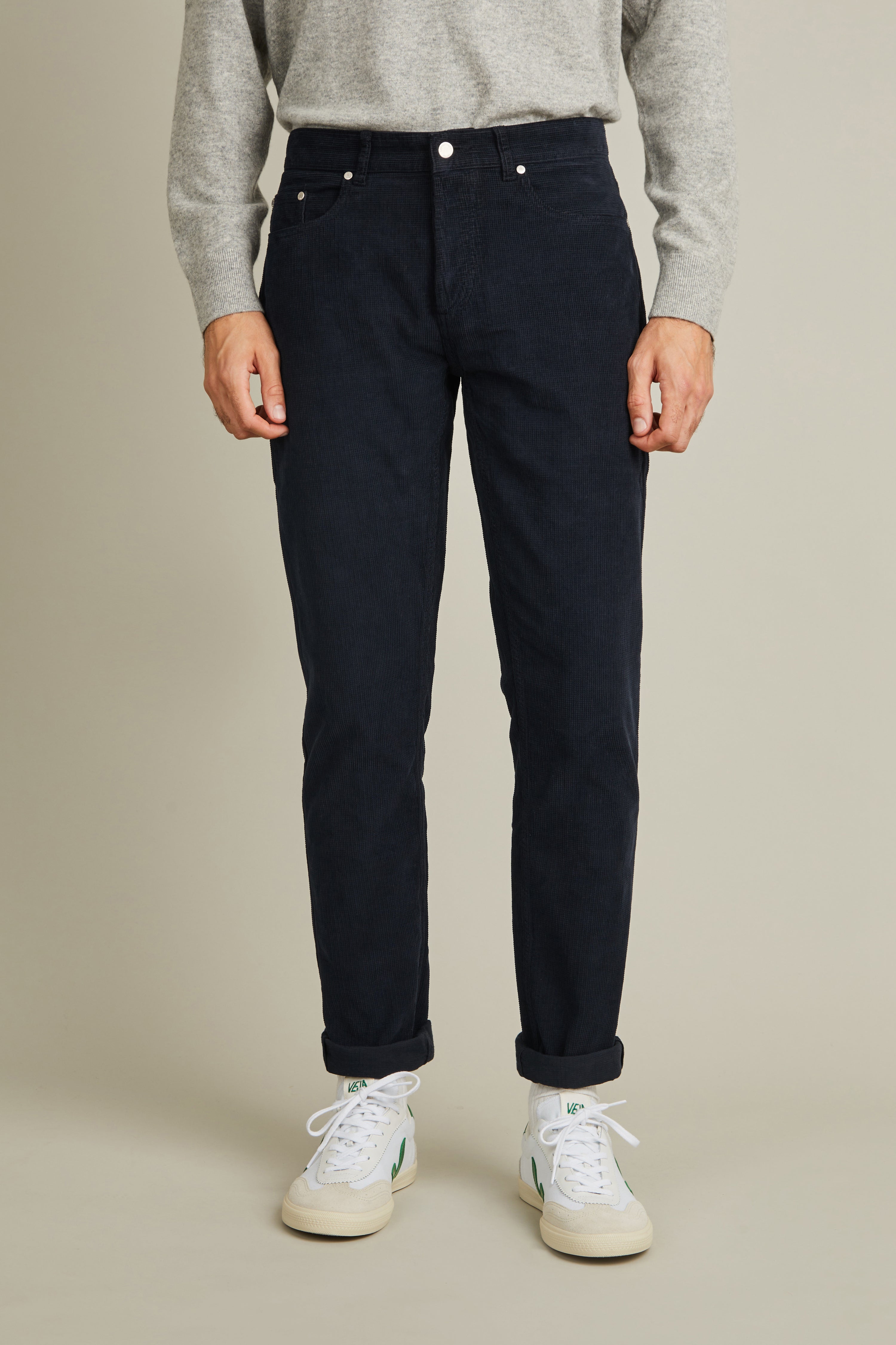 le-pantalon-5-poches-fm-lp5pv-1-pantalon-velours-bleu-marine image 1