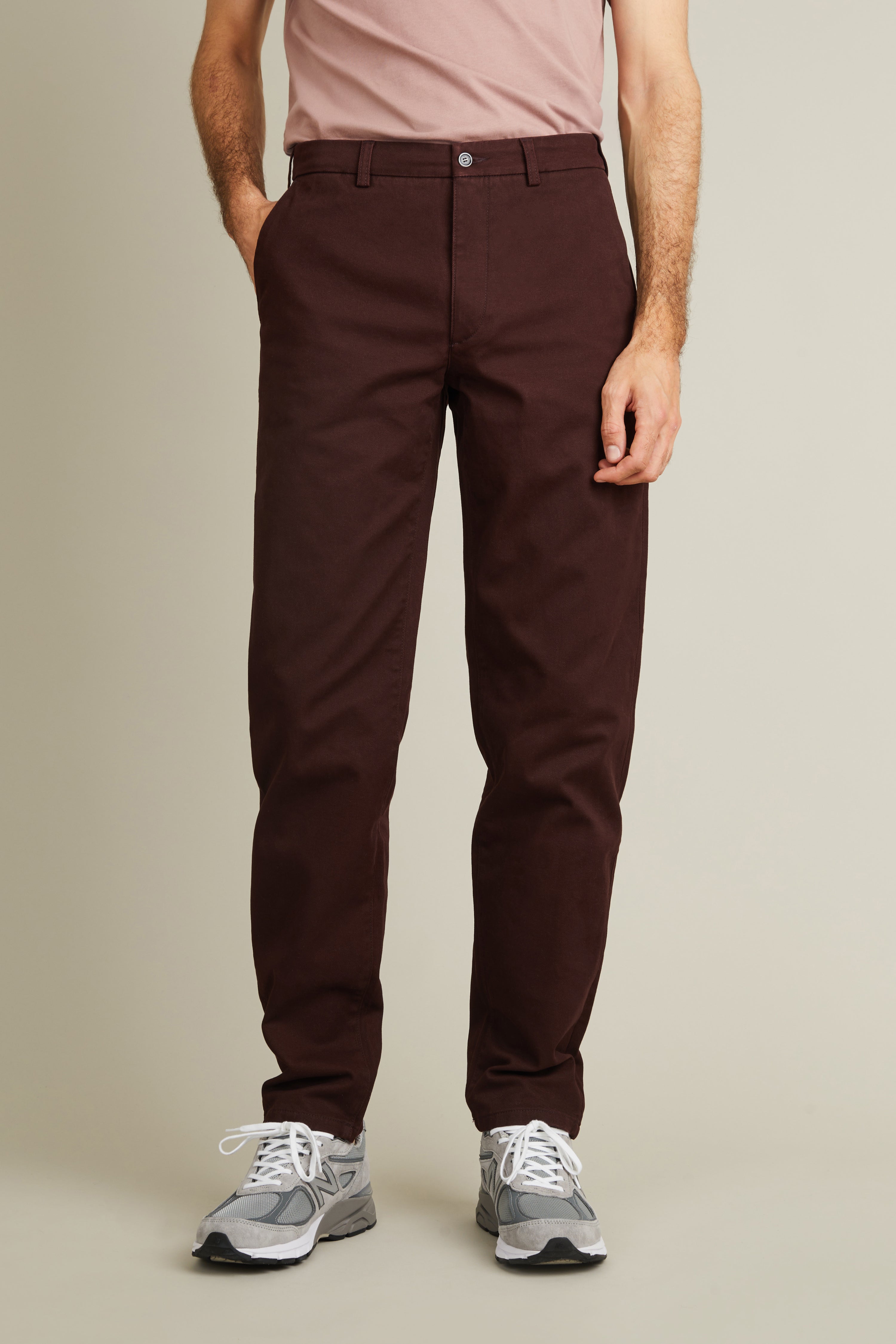 le-pantalon-chinos-homme-chino-droit-pantalon-bordeaux-coton image 1