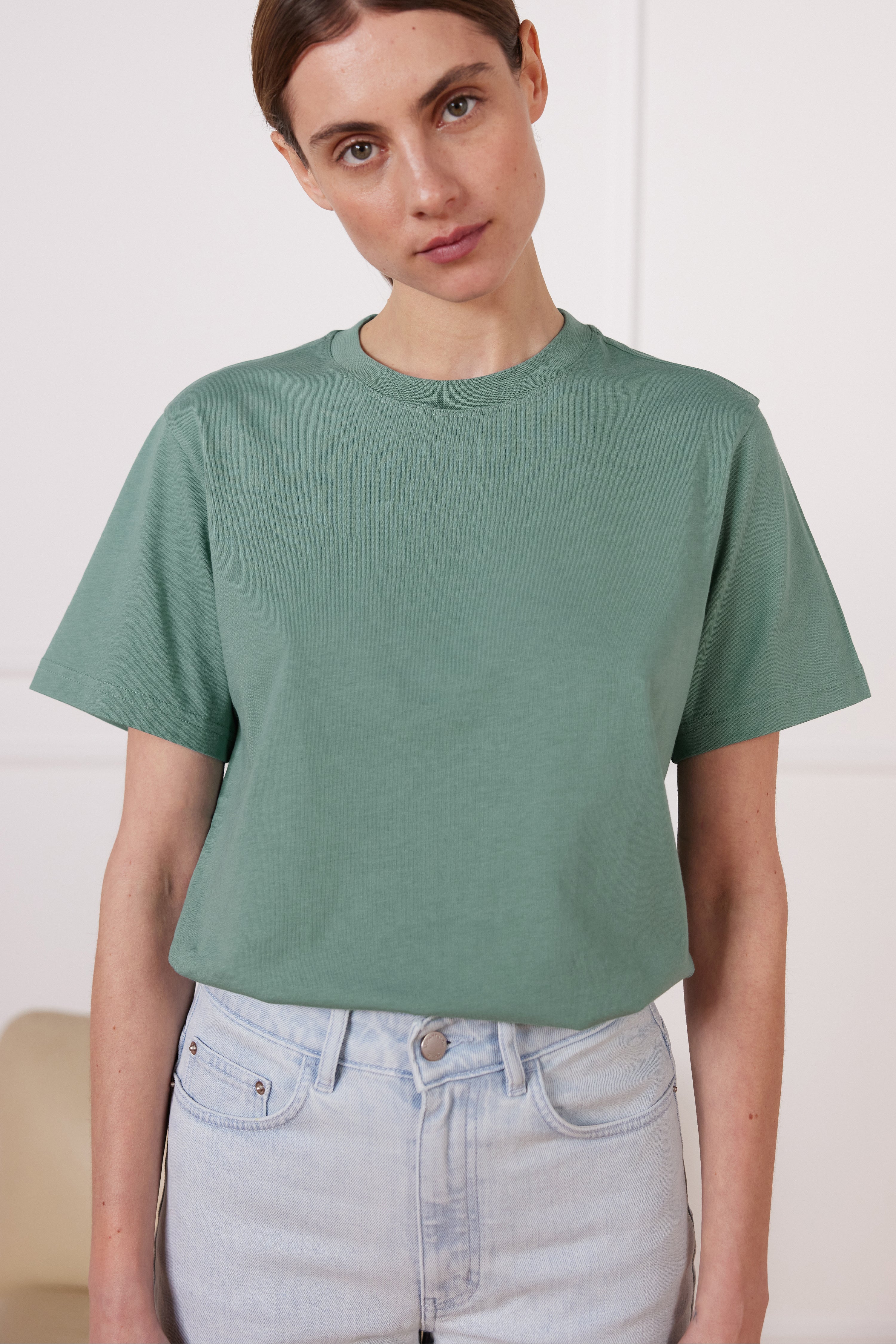 le-pantalon-tee-shirt-fm-lpts-8-t-shirt-sauge-coton-bio image 2