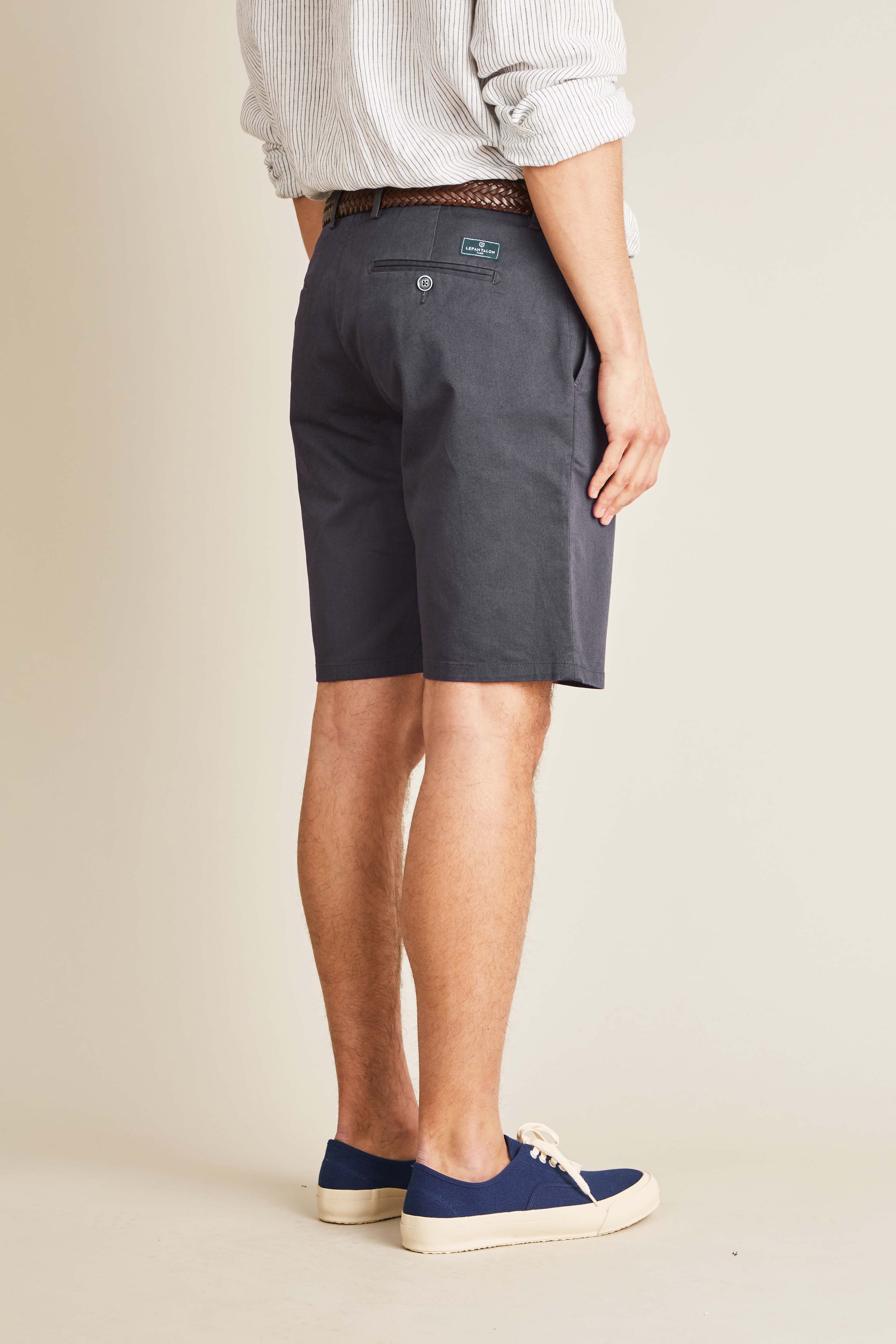 le-pantalon-bermudas-homme-bermuda-gris-anthracite-coton image 4